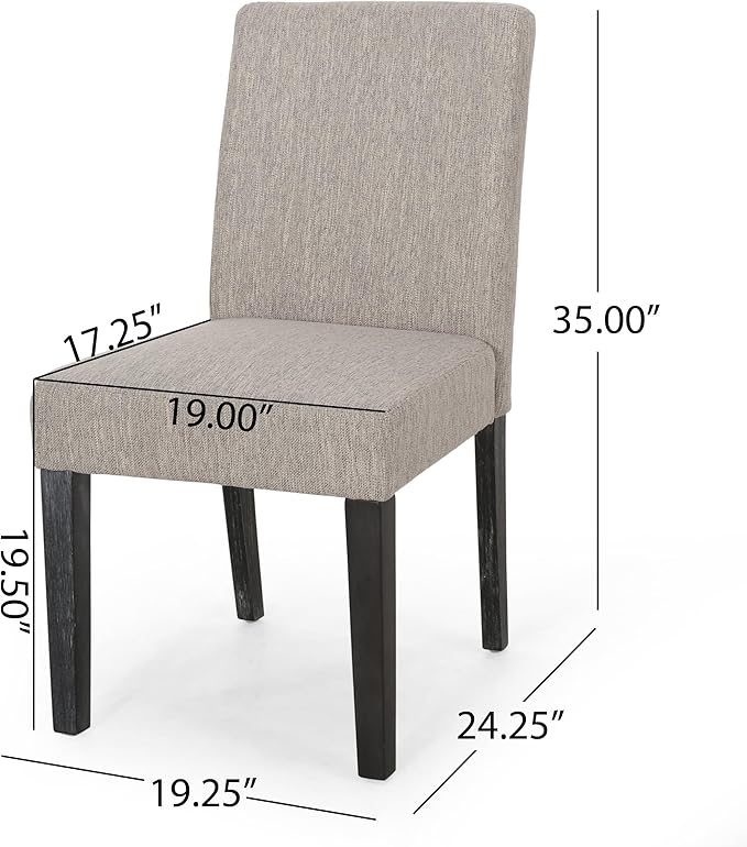 Christopher Knight Home Boling Contemporary Upholstered Dining Chair, Light - Image 3