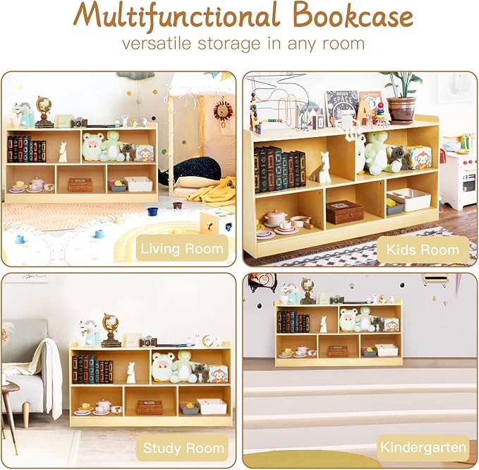 Montessori Shelf, Wooden Toy Storage Organizer - Image 4