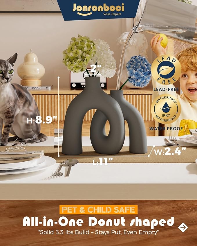 Hug Donut Decorative Vase Set - Image 2