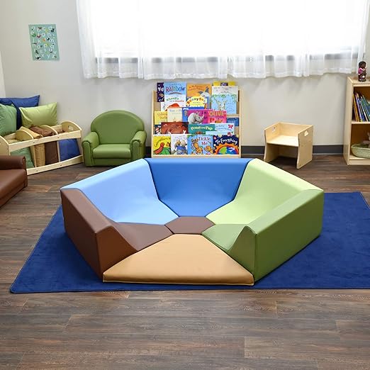 Children's Factory Woodland Hollow Kids Reading Nook, Toddler Modular Couch - Image 7