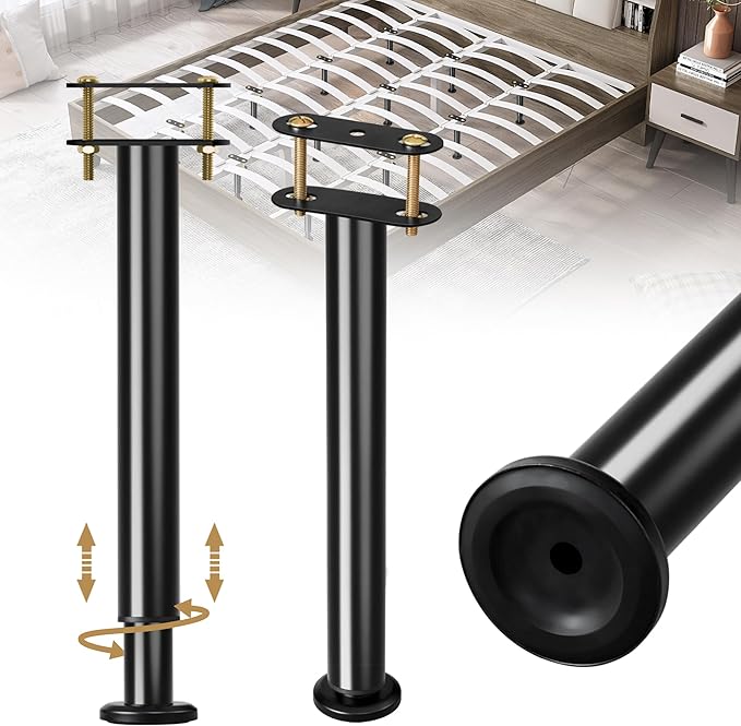 Adjustable Height Bed Support Legs 13.8-23.6 inch, Bed Frame Center Support Legs by Laowu