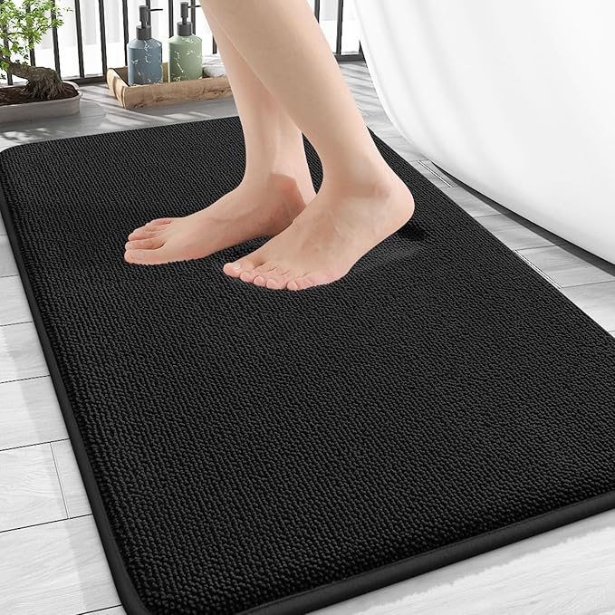 OLANLY Thick Memory Foam Bath Mat Rug 34x21, Extra Soft Absorbent Bathroom Rug by OLANLY