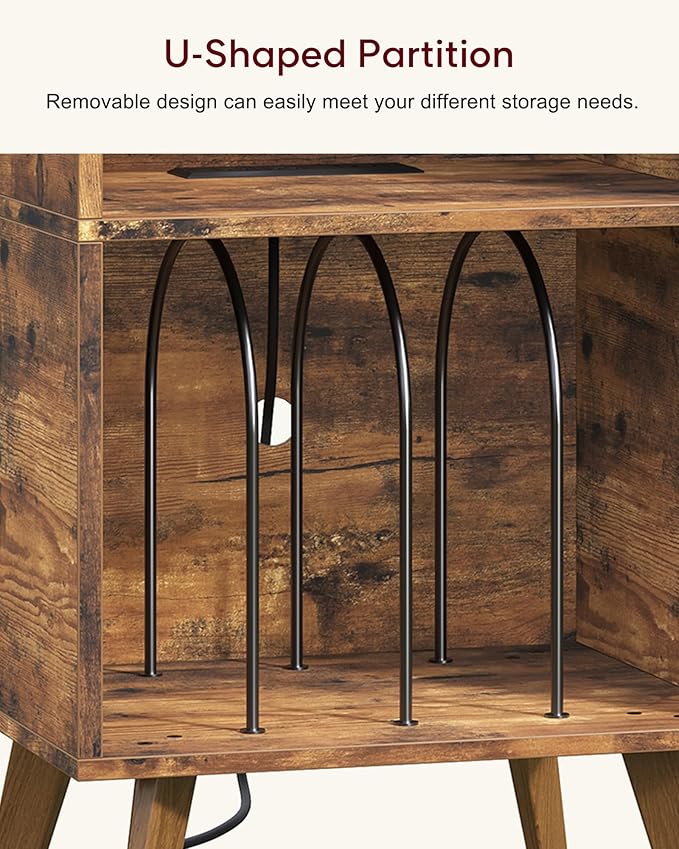 Record Player Stand, 3-Tier Side End Table - Image 5