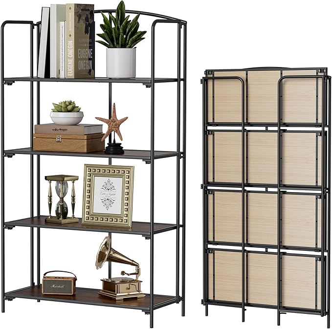 Crofy No Assembly Folding Bookshelf by CrofyLLC