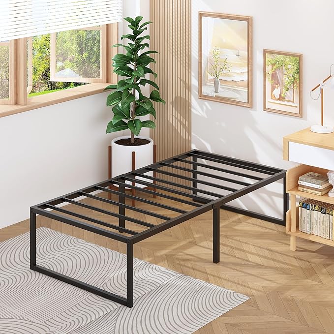 18 Inch Twin Bed Frames Heavy Duty Metal Twin Platform Bed Frame No Box Spring - Image 6