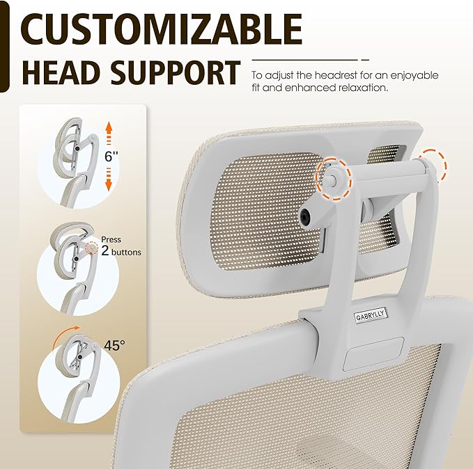 GABRYLLY Ergonomic Office Chair, High Back Home Desk Chair - Image 6