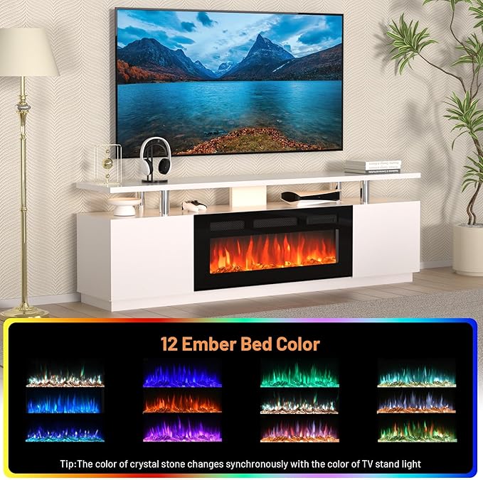 GarveeHome 70 Inch Fireplace TV Stand - Image 3