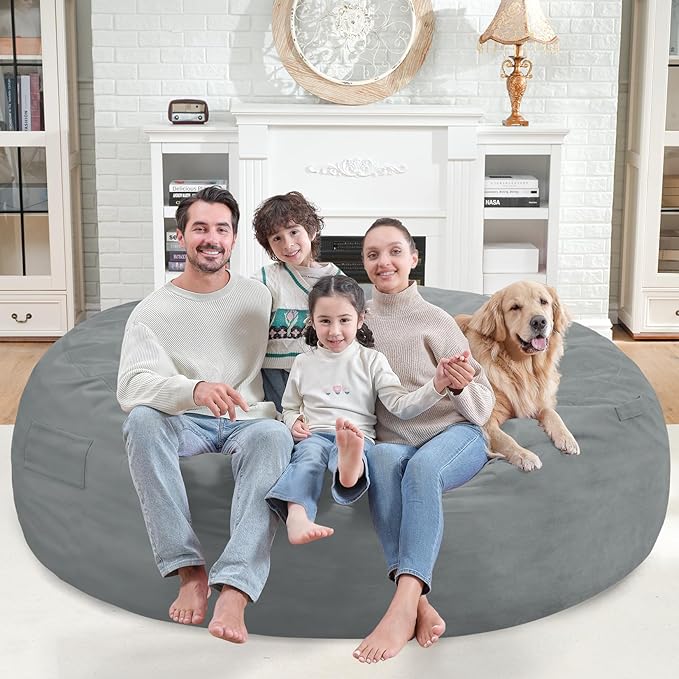 7FT Bean Bag Chair, Large Bean Bag Chairs - Image 2