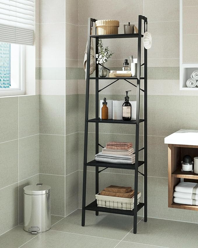 Ladder Shelf, Bookshelf Bookcase, Freestanding Corner Storage Shelve - Image 4