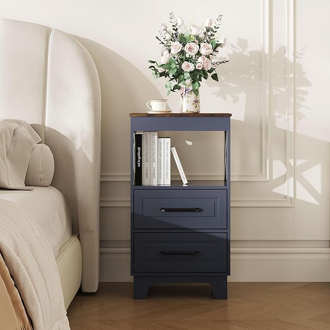 Tall Nightstand Set of 2 Side Table - Image 8