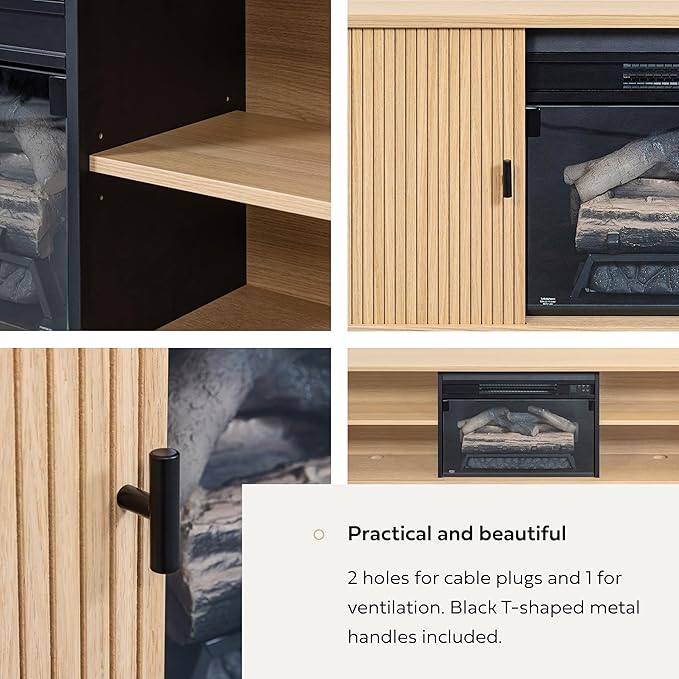 WERMO 71'' Electric Fireplace TV Stand - Image 6