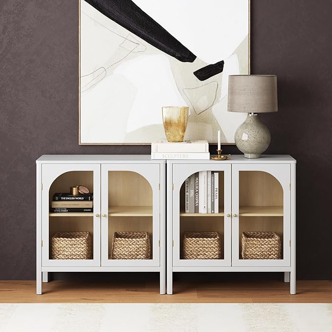 Nathan James Mason Wood Storage Cabinet Accent Sideboard Buffet Credenza TV by NathanJames
