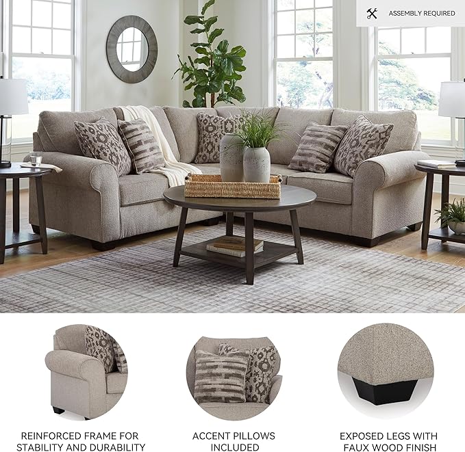 Signature Design by Ashley Claireah Casual L-Shaped 2-Piece Sectional - Image 4
