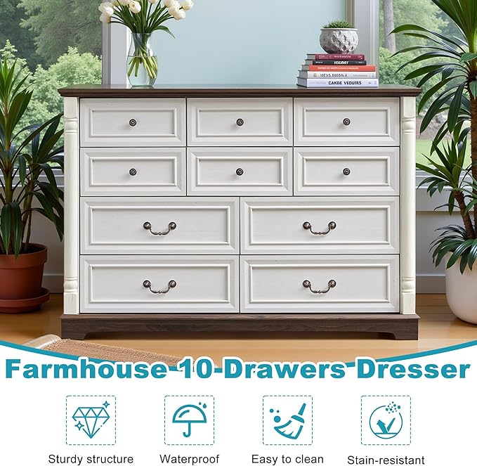 53.54" Farmhouse Sideboard Buffet Cabinet - Image 7