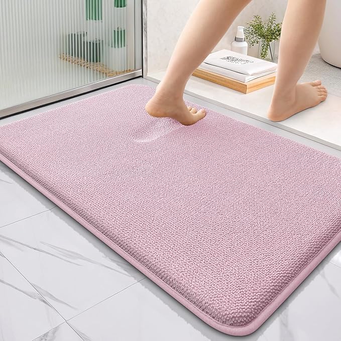 OLANLY Thick Memory Foam Bath Mat Rug 36x24, Extra Soft Absorbent Bathroom Rug by OLANLY