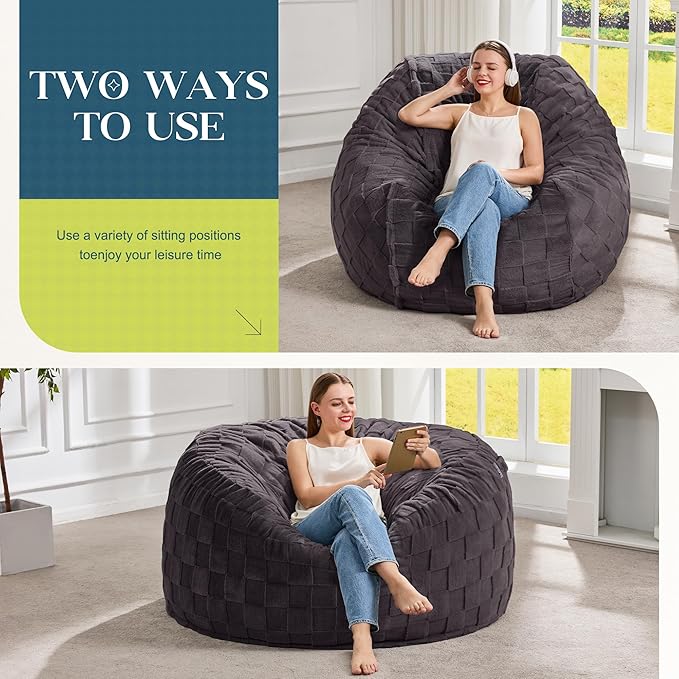 Hobestluk Bean Bag Chairs Beanbag Chair - Image 3