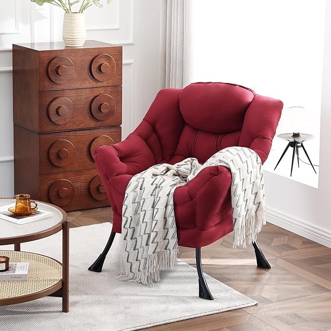 Lazy Chair, Reading Armchair, Large Modern Lounge Accent Chair, Leisure Sofa - Image 4