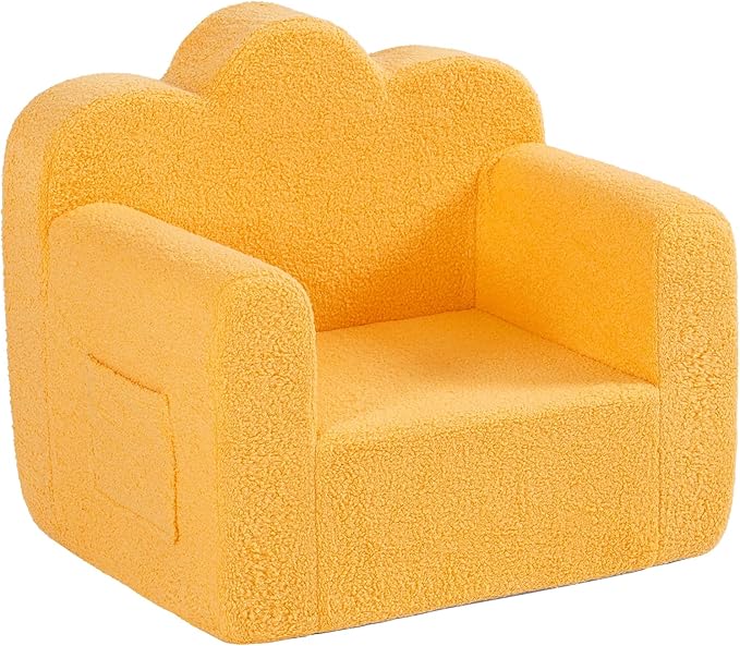 Tiita Kids Couch Plush Toddler Chair, Cloud-Like Glow in The Dark Kids Sofa by TiitaHome