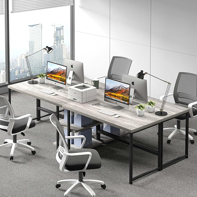 FOLUBAN Computer Desk, Modern Home Office Desk - Image 7