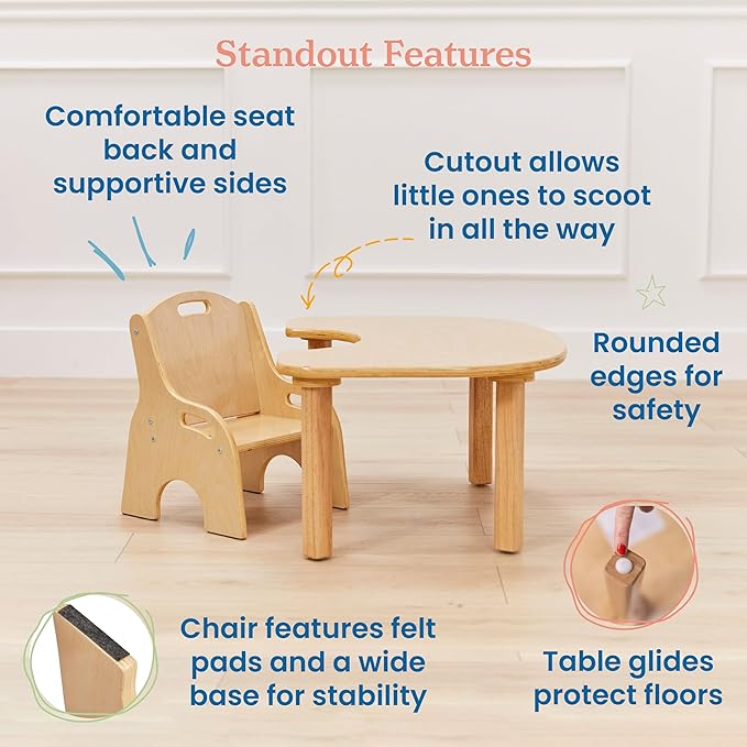 ECR4Kids Little Learner Table and Chair Set, Kids Furniture - Image 4