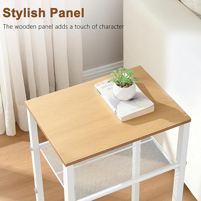 Hoctieon 3 Tier End Table, Telephone Table, Narrow Side Table - Image 5