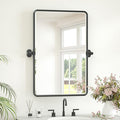 Keonjinn Black Pivot Mirror Bathrooms, 20x30 in Tilt Mirror Bathroom by Keonjinn
