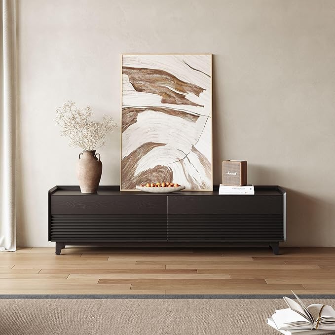 POVISON Fully-Assembled Mid Century Modern TV Stand - Image 2