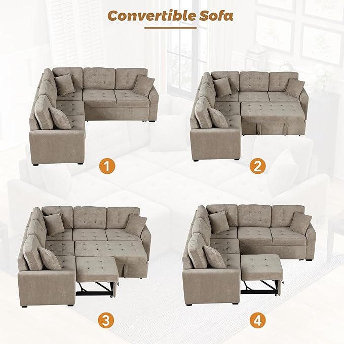 82" Convertible Sleeper Sofa - Image 3