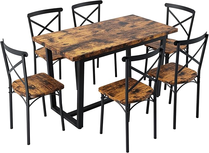 Ball & Cast 7 Pieces Dining Table Set, Kitchen Table and Chairs - Image 6