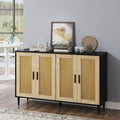 Black Buffet Sideboard, Kitchen Storage Cabinet by BOCVKENN