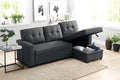 82 Inch Convertible Sleeper Sectional Sofa by Unknown