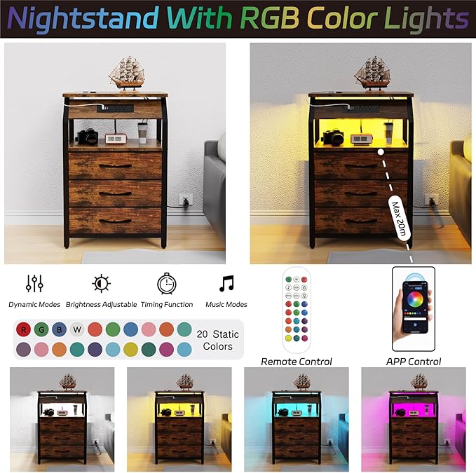 End Tables Set of 2, Nightstands - Image 8