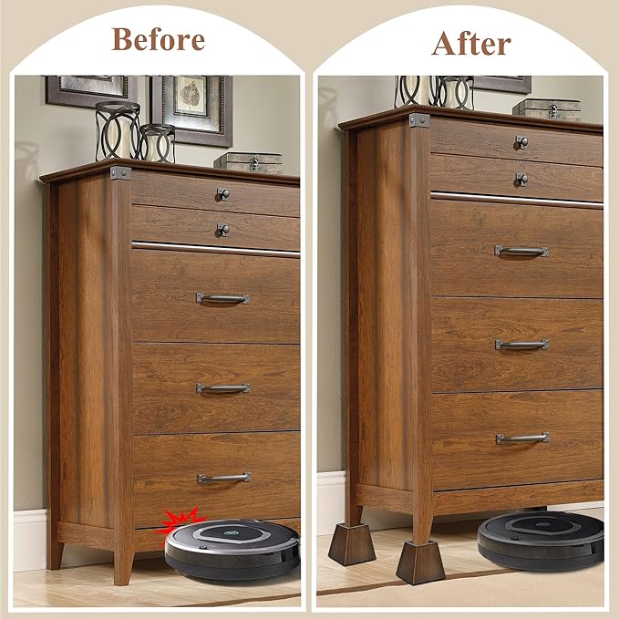 Sopicoz Wooden Furniture Risers Tapered Bed Risers - Image 3