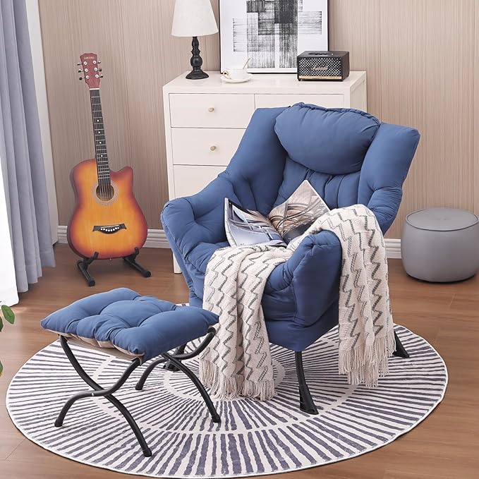 Lazy Chair and Ottoman, Large Accent Lounge Chair - Image 5
