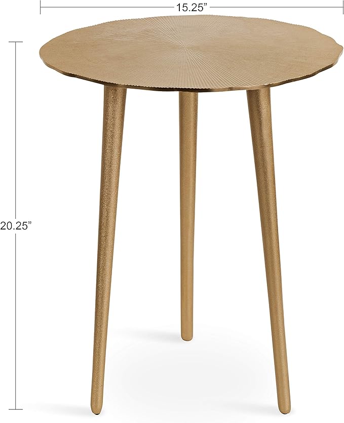 Kate and Laurel Sancia Modern Side Table, Sand Casted Iron Table - Image 3