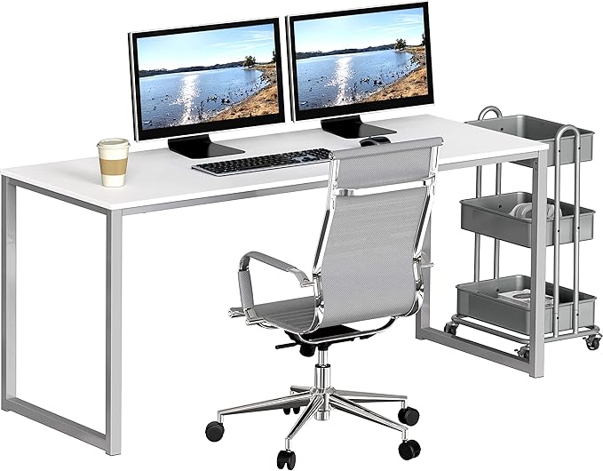SHW Mission 55-Inch Home Office Computer Desk - Image 5