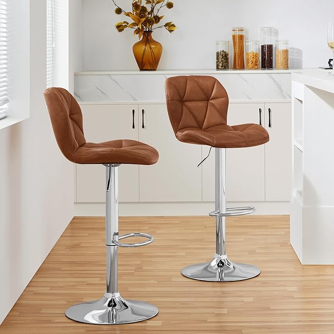 Yaheetech Barstools Set of 2, Modern Kitchen Island Stools - Image 2