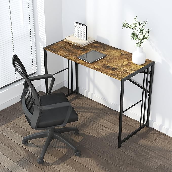 40 inch Folding Computer Desk, Writing Gaming Computer Camping Desk, No - Image 2