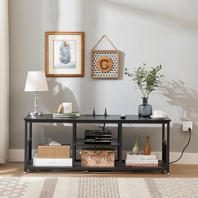 VECELO TV Stand with Power Outlets - Image 7