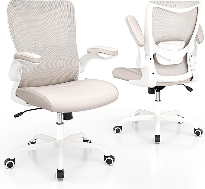 Office Chair, PU Leather Ergonomic Desk Chair - Image 8