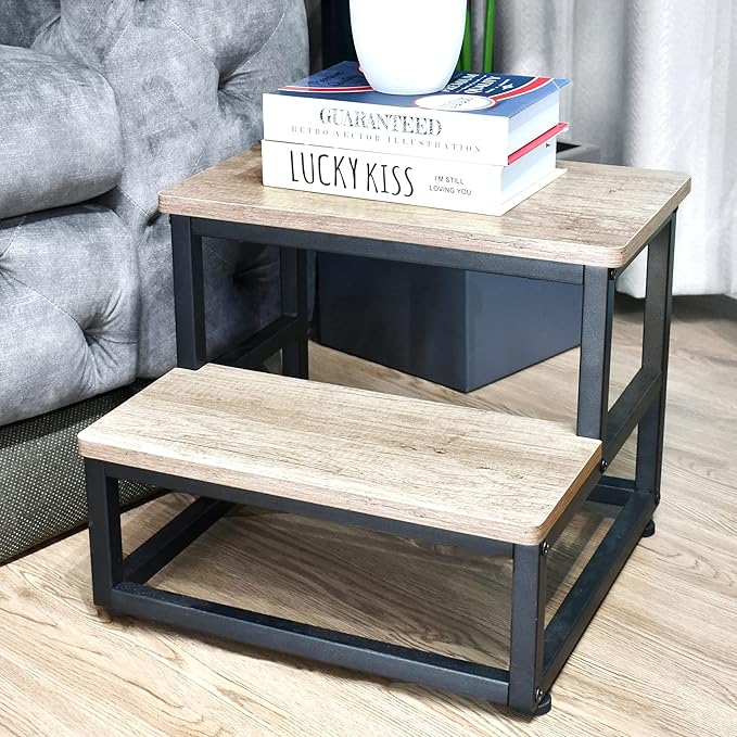 Step Stool, Wood and Metal Step - Image 7