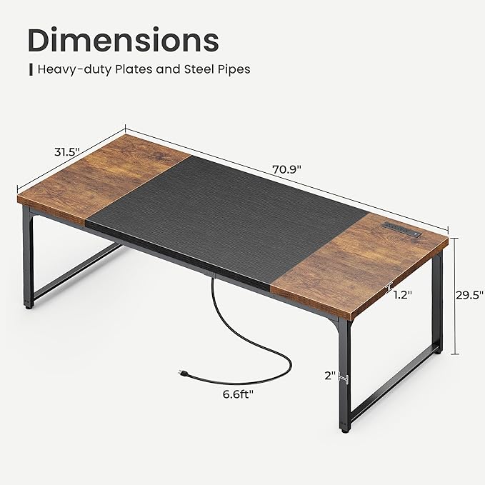 Huuger 71 x 31.5 Inch Desk - Image 3