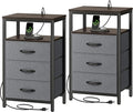 Huuger Nightstands Set of 2, 27.6 Inch End Tables by Huuger