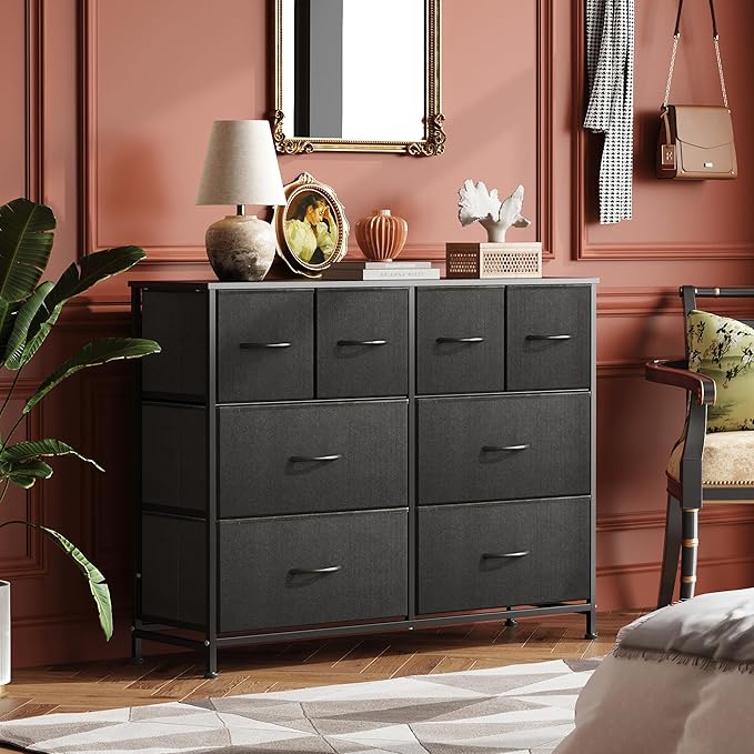 WLIVE Dresser for Bedroom with 8 Drawers, Wide Fabric Dresser for Storage and - Image 9