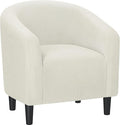 Yaheetech Accent Barrel Chair, Corduroy Fabric Club Chair, Furry Sherpa Elegant by Yaheetech