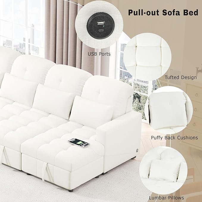 Ball & Cast 110.2" Oversized Versatile Sectional Sleep Sofa - Image 10