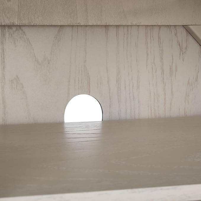 SAFAVIEH Couture Collection Elissa Mid-Century White Wash Small Entertainment - Image 13