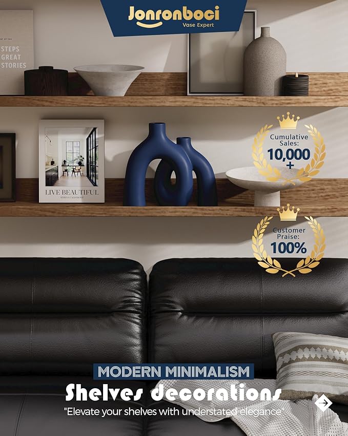 Matte Blue Vase Set - Image 5