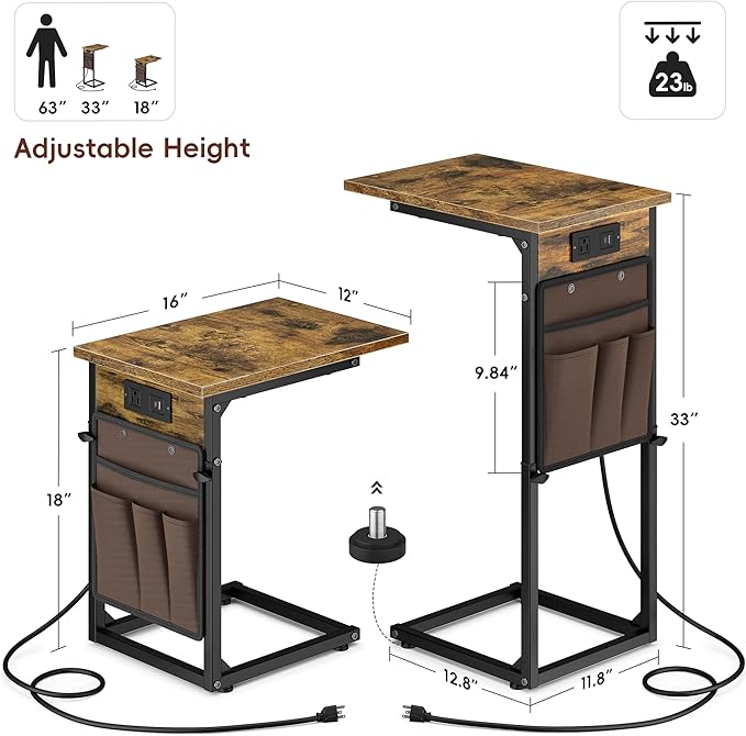 Vagusicc C Shaped End Table - Image 3