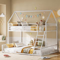 LIKIMIO Bunk Bed Twin Over Full Size, House Bunk Bed Frame by LIKIMIO